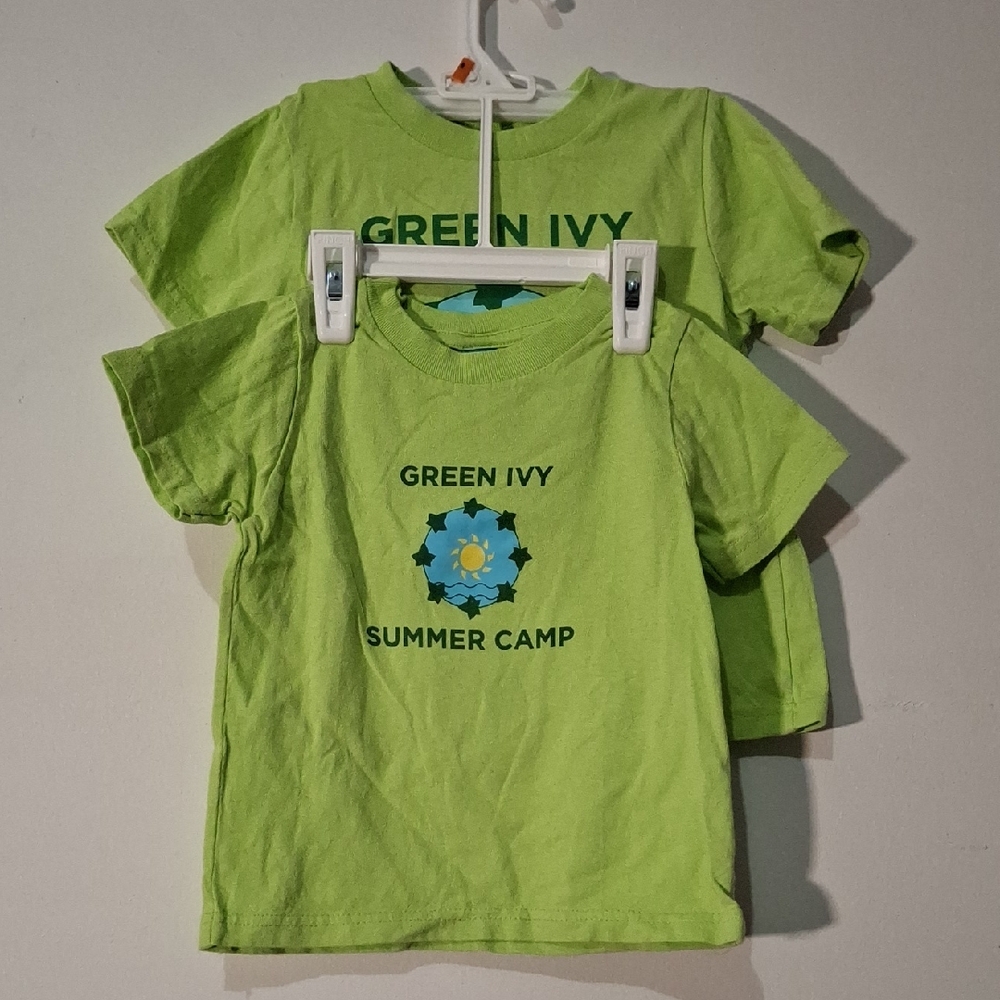 Precious Cargo Custom Made Kids Summer Camp Tee - Lime Green Size 2T & 3T